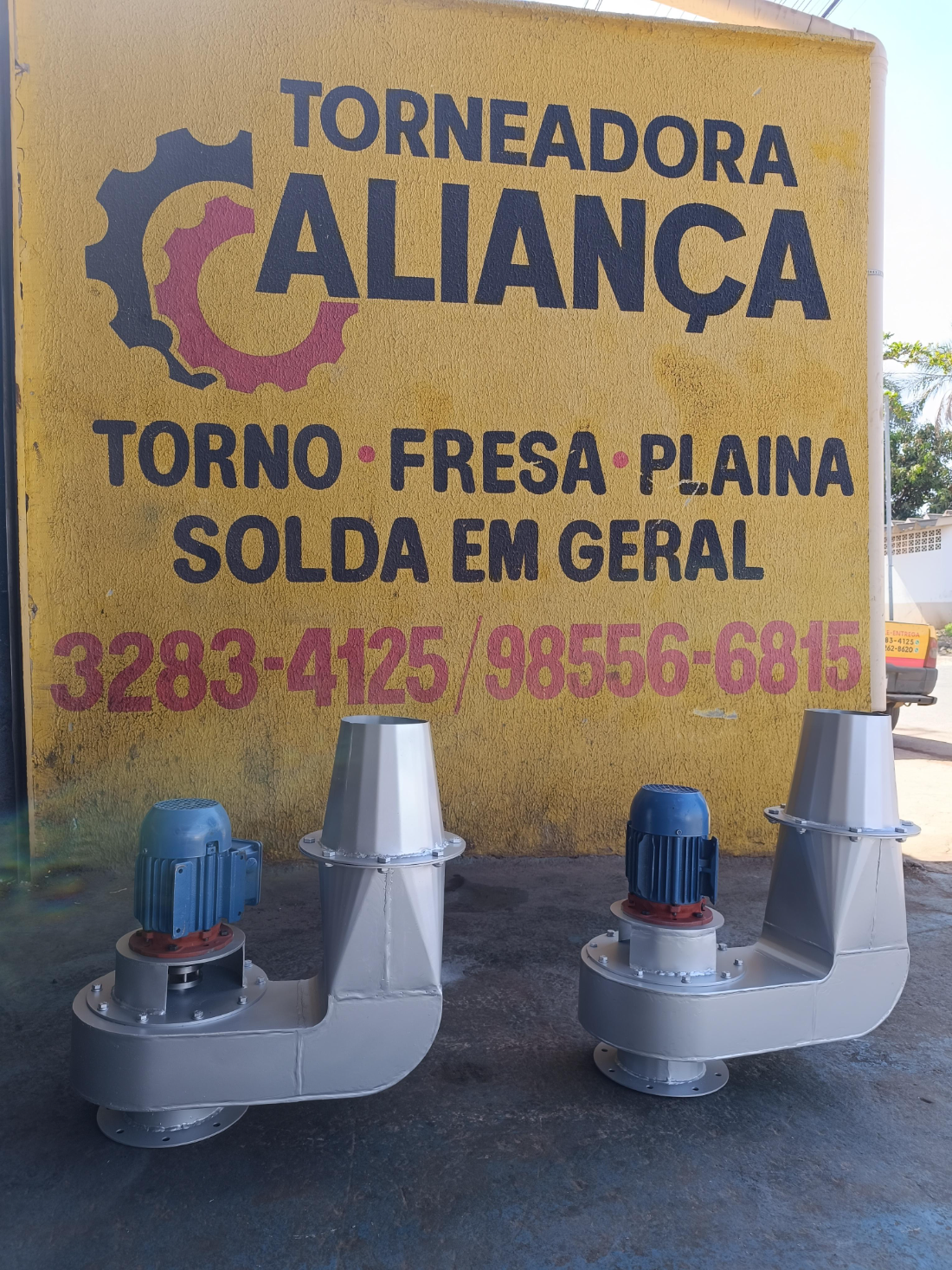 Torneadora Aliança - exaustores industriais finalizados em Goiânia